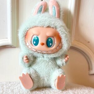 Mint Green Furry Key & Card Holder